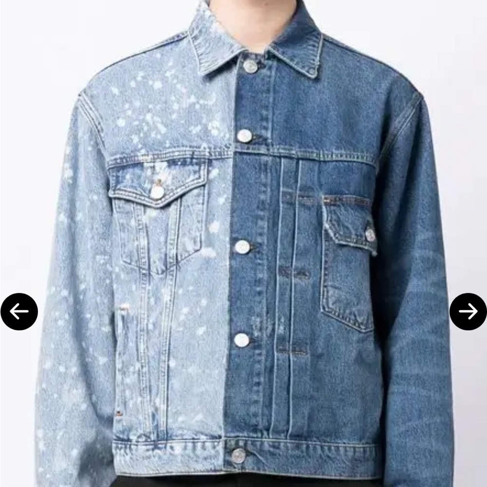 Frame Denim Blue Two-Tone Jacket